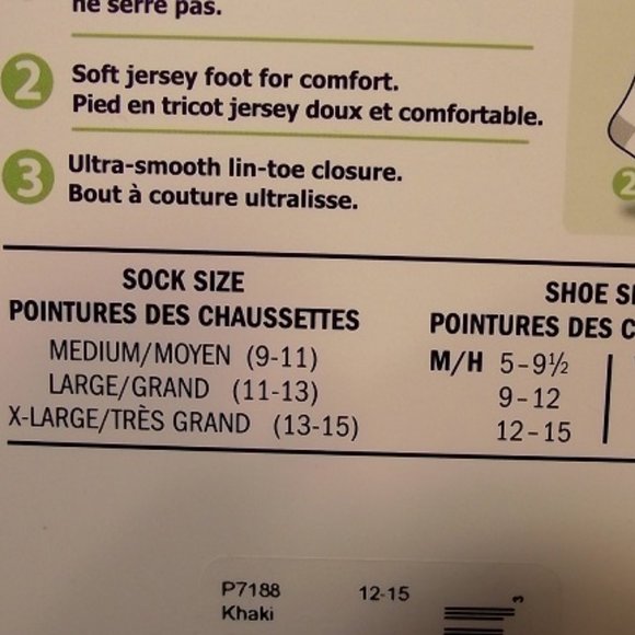 WEL-MAX, Diabetic Socks, Men XL Lot of 3 Black/Tan - Picture 7 of 7